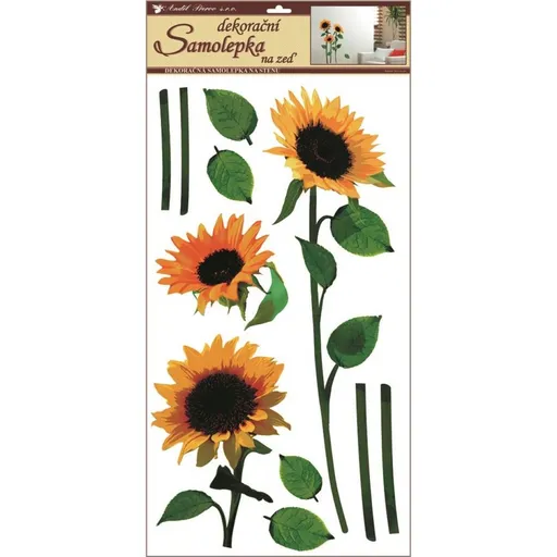 Samolepky na zeď tři slunečnice 60x32cm