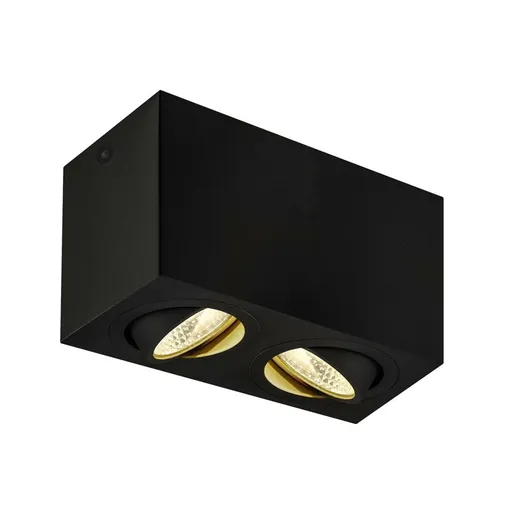 SLV BIG WHITE TRILEDO Double LED vnitřní stropní nástavbové svítidlo, černá, 3000K, 16W 1002003