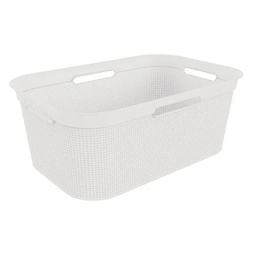 Koš na čisté prádlo BRISEN bílý, 41 l