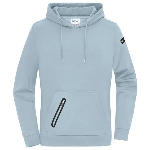 James & Nicholson (Daiber) Stylová dámská mikina s kapucí 8045 - Milky blue | XS