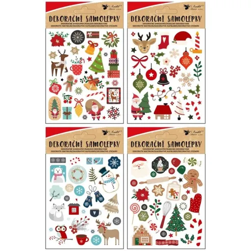 Anděl Přerov Samolepky s vánočními motivy 8 x 14,5 cm