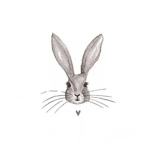 Bílé papírové ubrousky s králíčkem Love Rabbit - 33*33 cm (20ks) Clayre & Eef