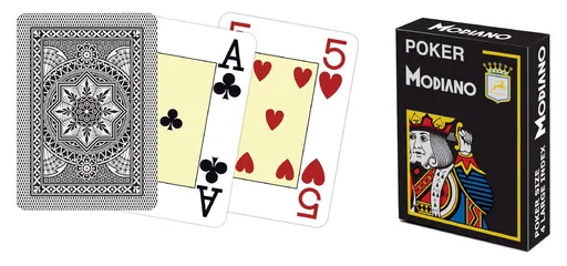 Modiano 41680 100% plastové karty 4 rohy - černé