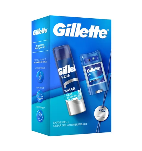 Gillette Xmass sada gelový antiperspirant a gel na holení 70 ml + 200 ml
