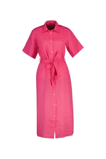 ŠATY GANT LINEN SS SHIRT DRESS BRIGHT FUSCHIA