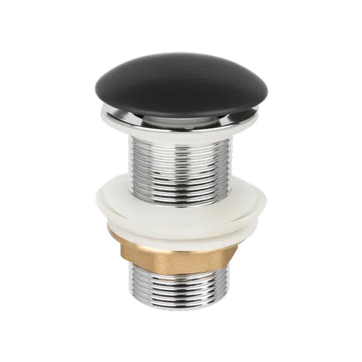 INVENA Zátka klik-klak bez přepadu kulatá černá SC-B1-CBP-W