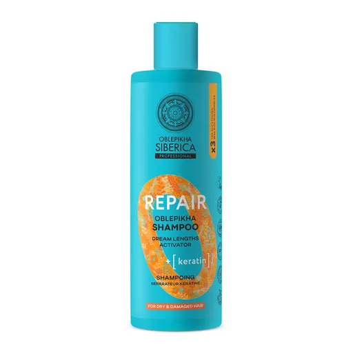 Natura Siberica Regenerační šampon s keratinem Oblepikha (Repair Shampoo) 400 ml