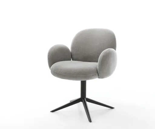 Jídelní židle Nube-Flex s područkami potahová látka Měkký šedá