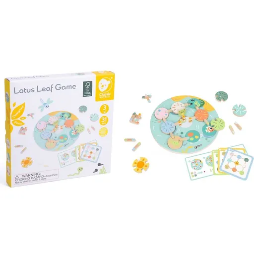 Teddies Hra Lotusový list dřevěná v krabici 28x28x4cm