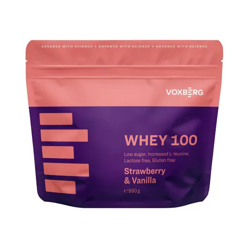 Voxberg Whey Protein 100 990g - jahoda, vanilka
