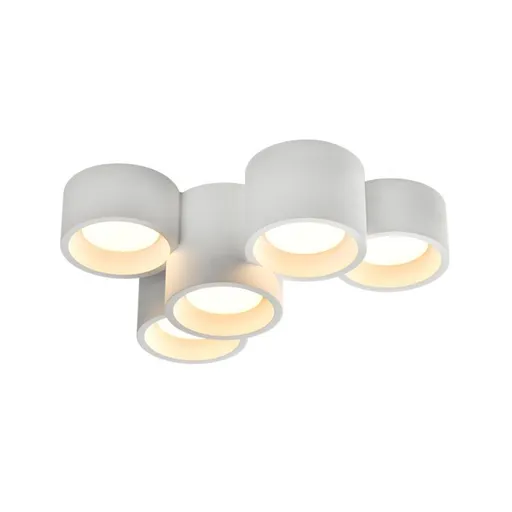 ACA Lighting stropní sádrové svítidlo GENI kulaté bílé 5xGX53 G96015