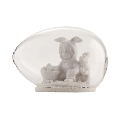 Velikonoční dekorace vajíčko se zajíčkem - 8*6 cm Clayre & Eef