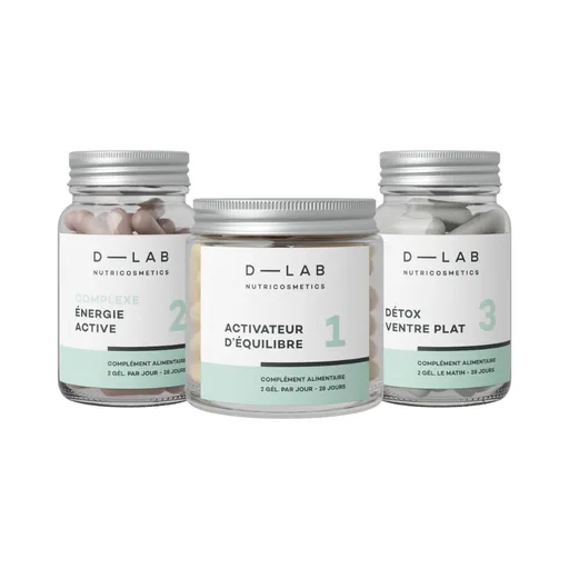 D-LAB Program Ploché břicho Activator+Energy Complex+Stomach Detox 3x56 kapslí