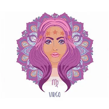 Diamondi - Diamantové malování - ŽENA PANNA, 40x50 cm, bez rámu a bez vypnutí plátna (604706A)