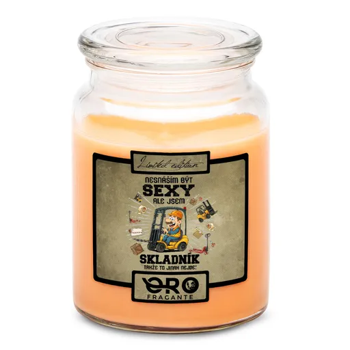 Svíčka Sexy skladník (Vůně svíčky: Tropické ovoce)