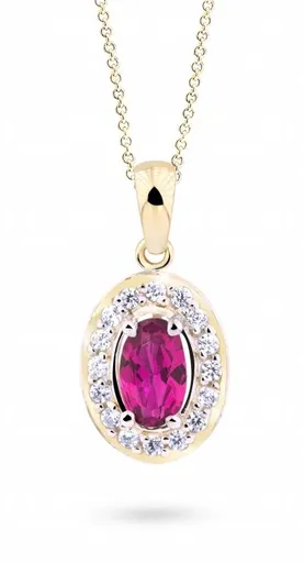 Cutie Jewellery Elegantní přívěsek ze žlutého zlata se zirkony Z8056-40-40-X-1