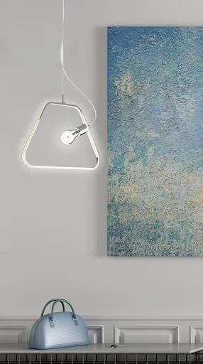 Stropní závěsná lampa Apeti Ikaria E27 LED+12W chrom LED 4000K