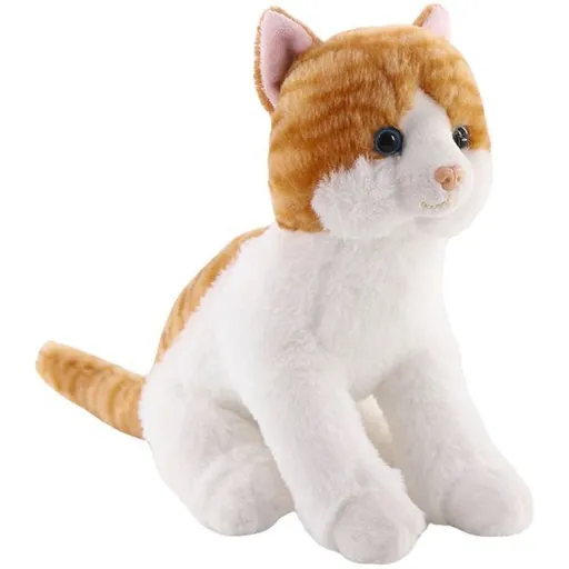Kočka rezavo-bílá sedící 20 cm