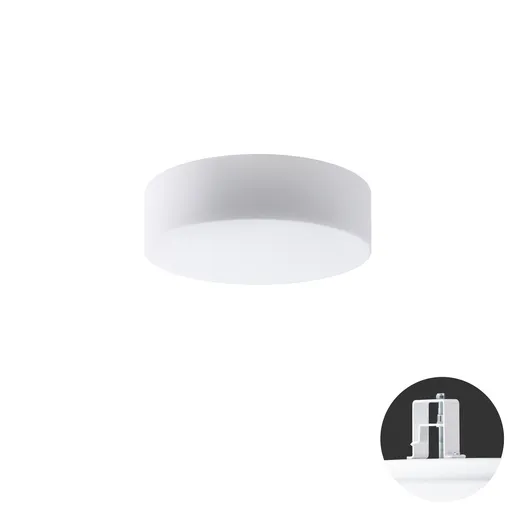 OSMONT ERI67113 ERIS V2 stropní/nástěnné skleněné polovestavné svítidlo bílá IP44 3000 K 14W LED DALI HF