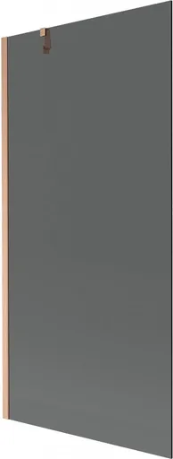 MEXEN/S Next vanová zástěna FIX 90 x 150, grafit, měď kartáčovaná 895-090-000-00-40-65