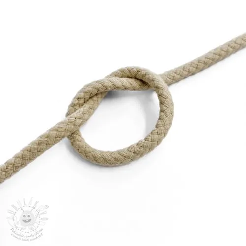 Bavlněná šňůra 5 mm pebble