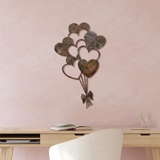 Dekorativní kovový doplněk na zeď Rusty Heart 1