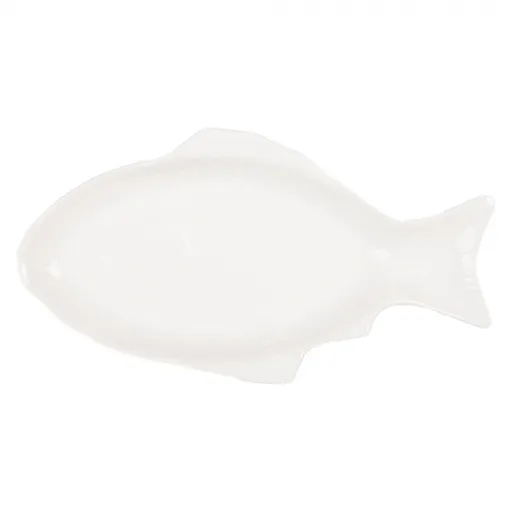 Bílá miska / talíř ve tvaru ryby Fish Bowl L - 48*26*5 cm / 925 ml Clayre & Eef