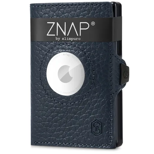 Slimpuro ZNAP Airtag Wallet, 8 karet, přihrádka na mince, 8,9 x 1,5 x 6,3 cm (Š x V x H), ochrana RFID