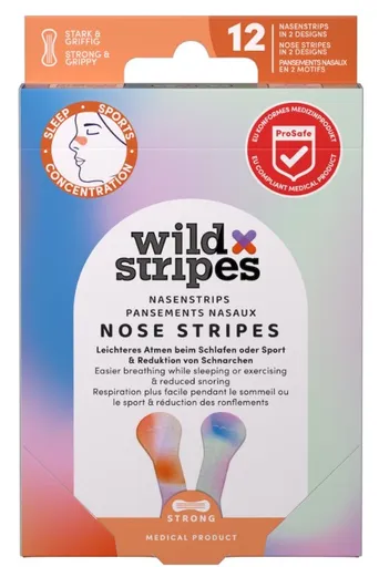 Wild Stripes Náplasti na nos pro lepší kvalitu spánku Sunrise (Nose Patches) 12 ks