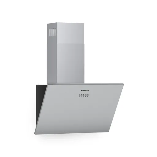 Klarstein Silver Lining 60, digestoř, 60 cm, nástěnná, 600 m³/h, A, nerezová ocel
