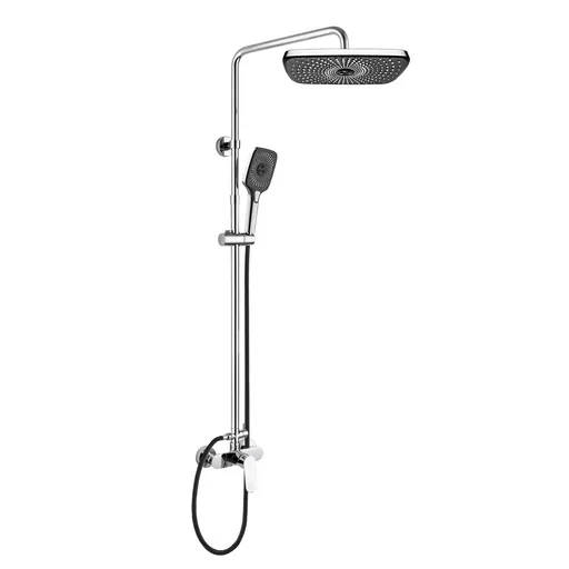 Mereo Viana sprchová baterie s talířovou hranatou  sprchou, černá CBE60104SG