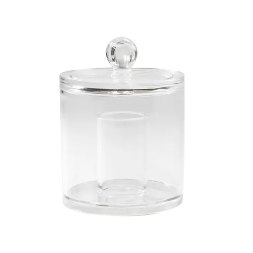 Compactor Dóza s víčkem na vatové tampónky a tyčinky čirý plast