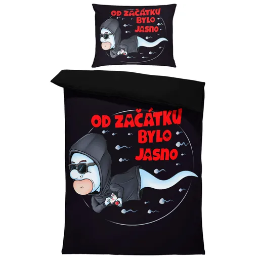 Povlečení Pokerová spermie (Rozměr : 1x150/200 + 1x60/50)