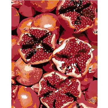 Diamondi - Diamantové malování - GRANÁTOVÉ JABLKO, 40x50 cm, Vypnuté plátno na rám (602559B)