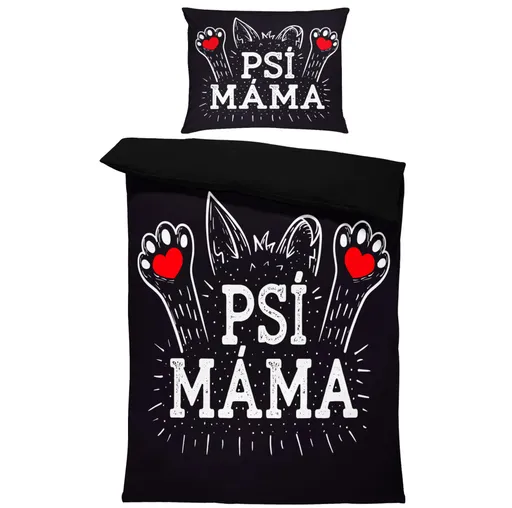 Povlečení Psí máma – tlapky (Rozměr : 1x150/200 + 1x60/50)