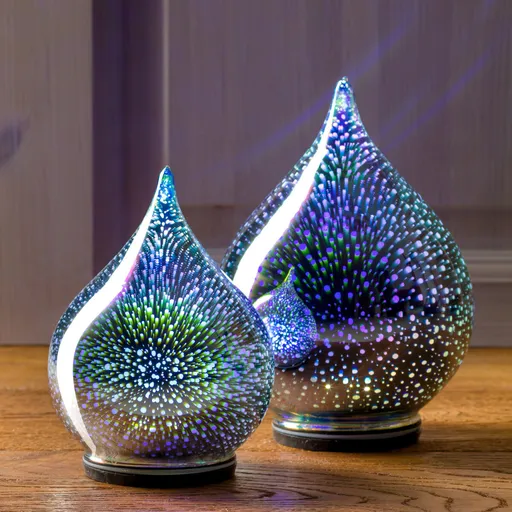 2dílná sada LED světel Skleněné kapky