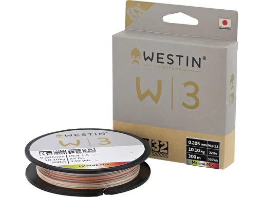 Westin splétaná šňůra w3 oceanic swirl 8-braid marine mix 300 m - 0,33 mm 23,2 kg