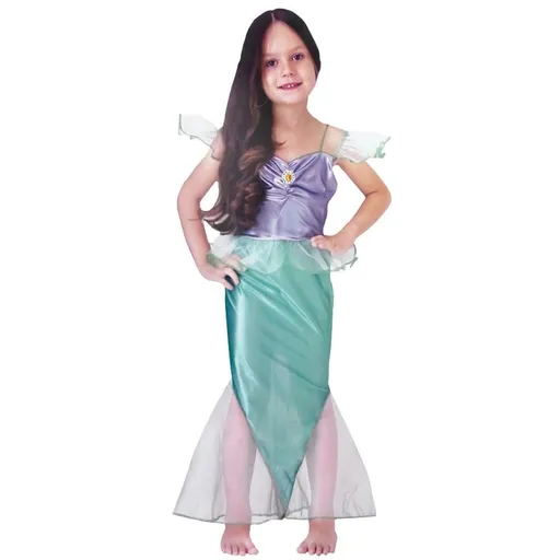 Kostým Mořská víla zelený 130-140 cm