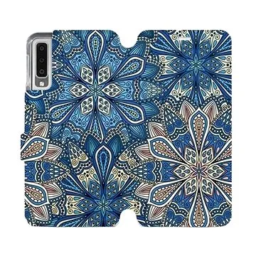 Flipové pouzdro na mobil Samsung Galaxy A7 2018 - V108P Modré mandala květy (5903226492374)