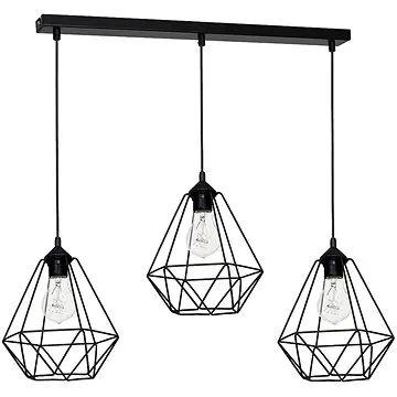 Závěsné svítidlo BASKET 3xE27/60W/230V černá (74061)