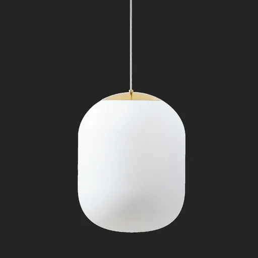 OSMONT TAN62395 TANIA S2 HP závěsné skleněné svítidlo mosaz leštěná / bílá IP40 3000 K 58W LED DALI