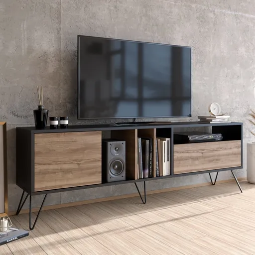 TV stolek Mistico (180) - Walnut, Black