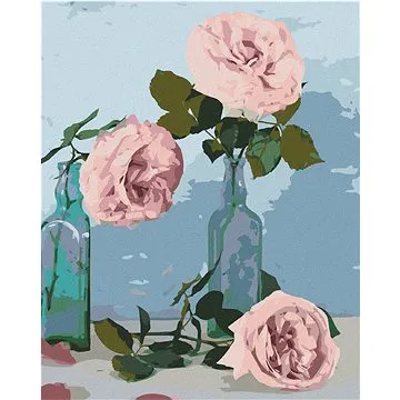 Zuty - Malování podle čísel - TŘI RŮŽOVÉ RŮŽE, 80x100 cm, vypnuté plátno na rám (HRAmmb08187nad)