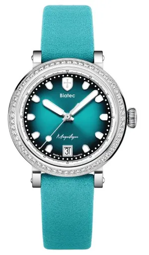 Biatec Magnifique 01 - Tyrkysový řemínek z broušené kůže