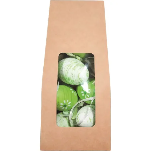 Vajíčka zelená plastová na zavěšení 6 cm 6 ks