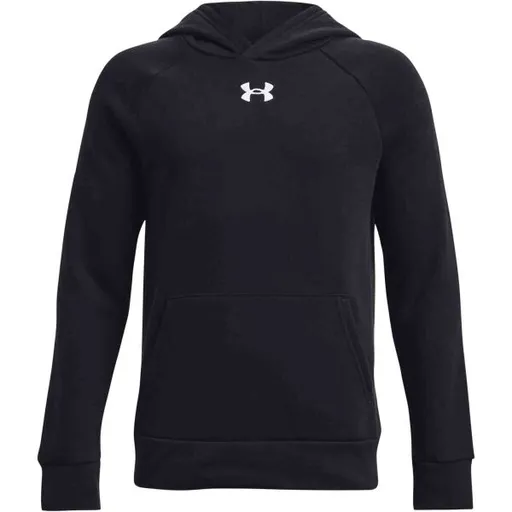 Under Armour RIVAL FLEECE HOODIE Chlapecká mikina, černá, velikost M