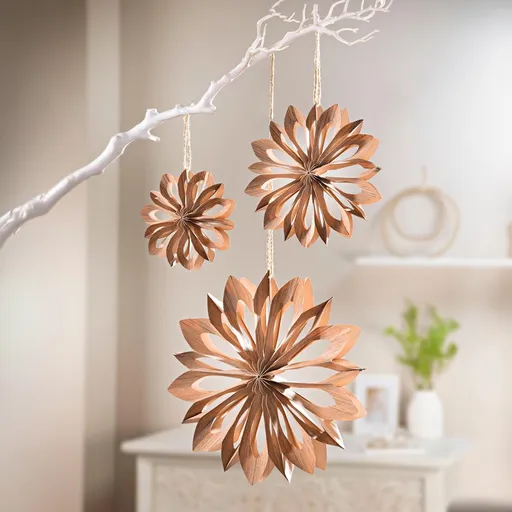 Závěsná dekorace Květy, sada 3 ks