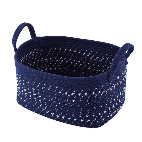 Altom Bavlněný hranatý košík Dark blue, 24 x 34 x 18 cm, M