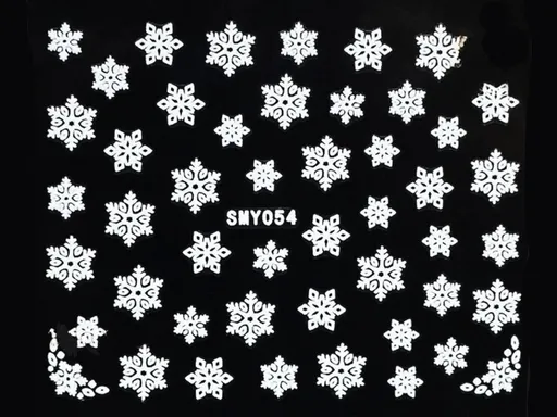 Samolepky na nehty 3D - Sněhové vločky SMY54