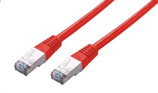 C-TECH Kabel patchcord Cat5e, FTP, červený, 1m